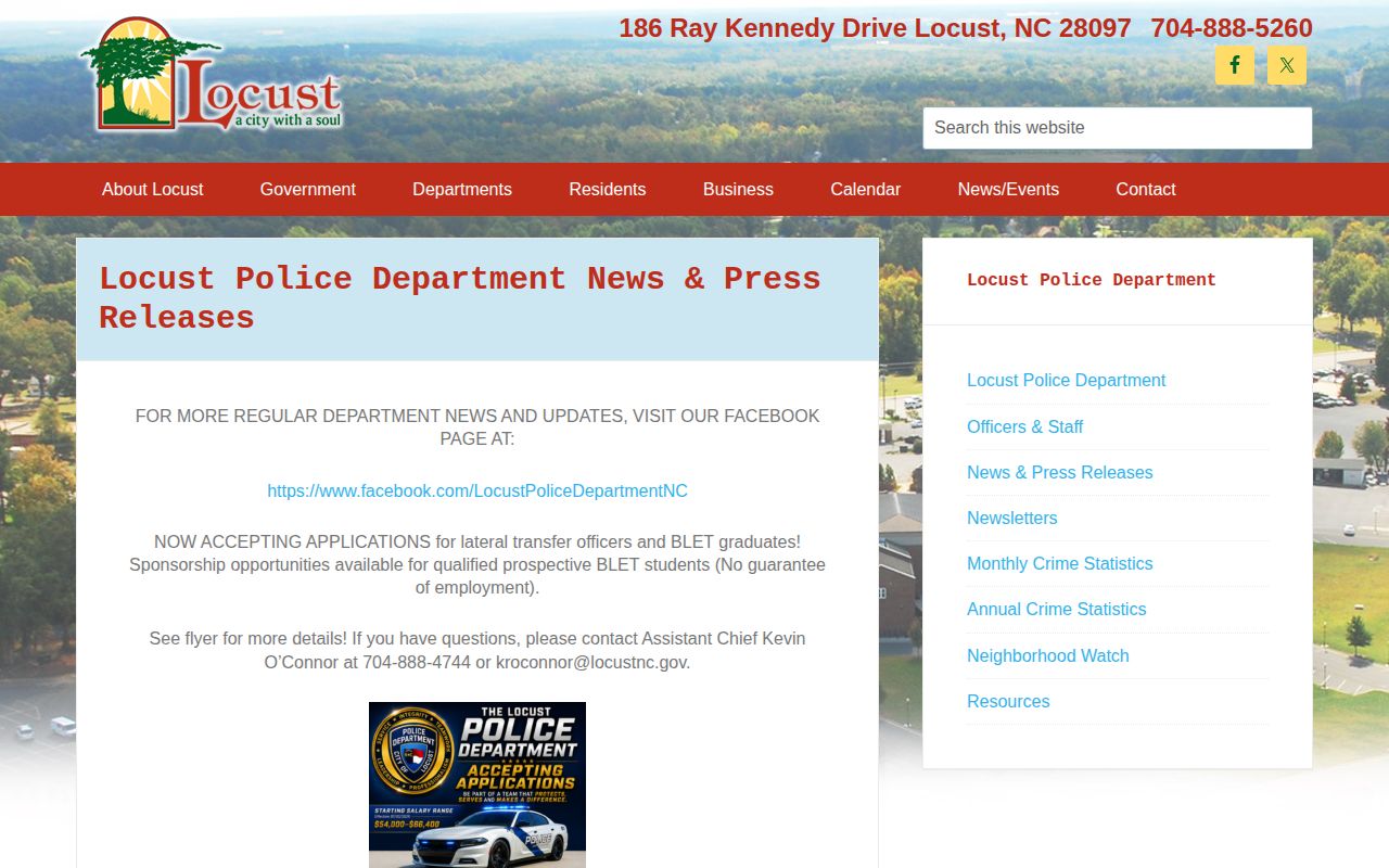Locust Police news and press releases page