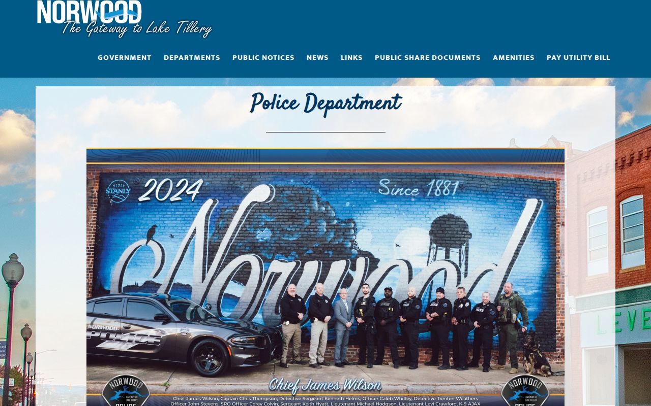 Norwood Police Department official page